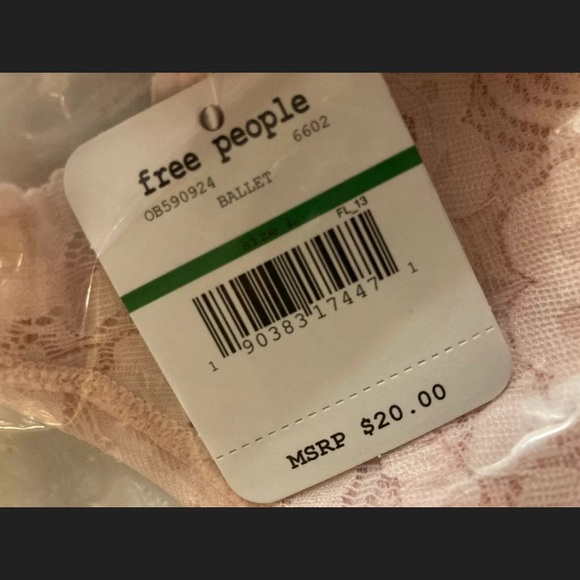 Free People GALLOON Lace Racerback Bralette Ballet - Picture 4 of 7